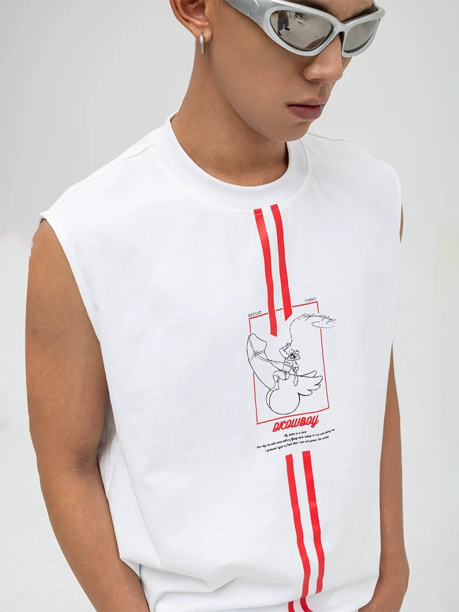 Redline Cowboy Graphic Sleeveless Tee