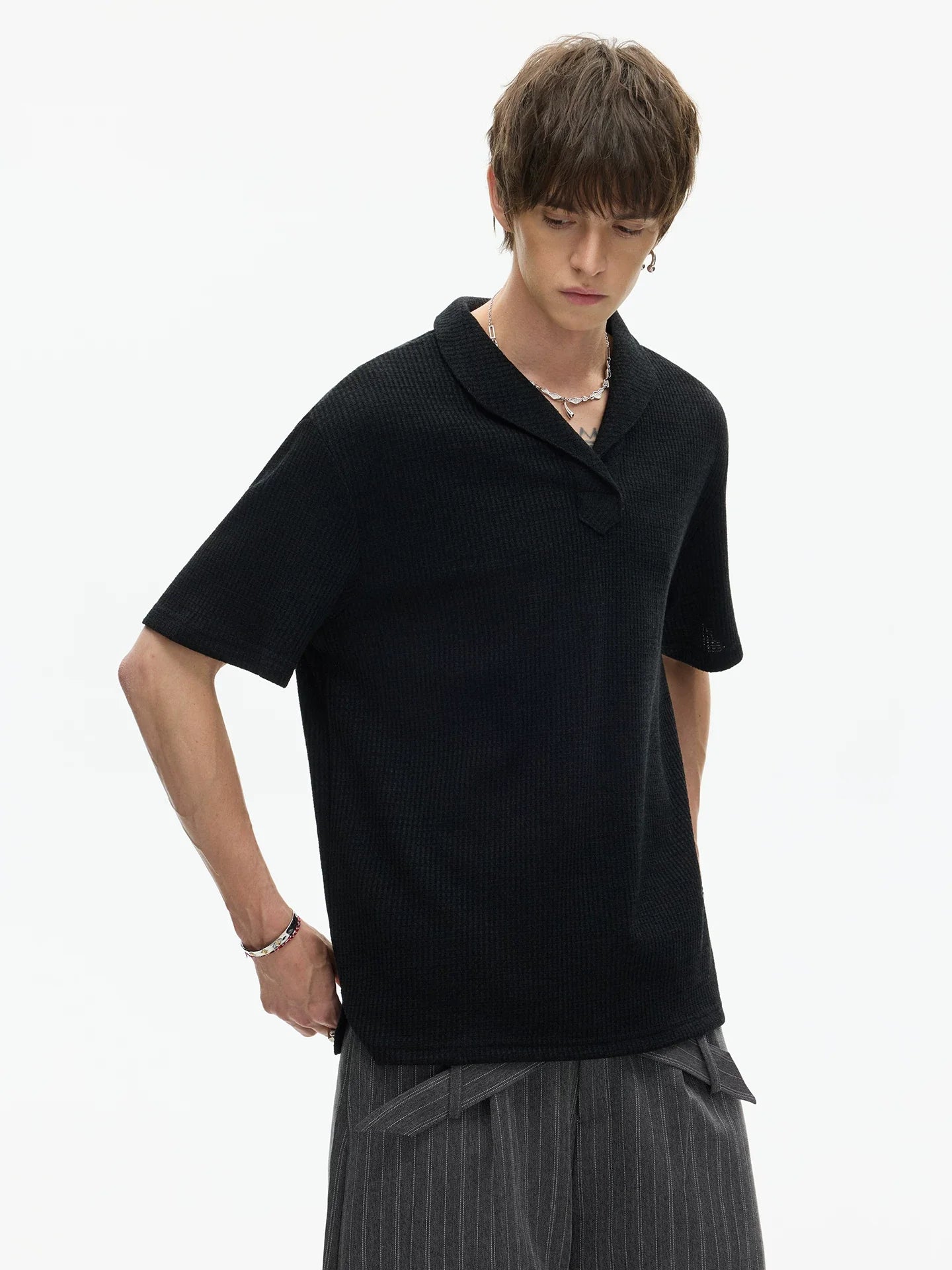 Slate Ridge Shawl Collar Knit Tee