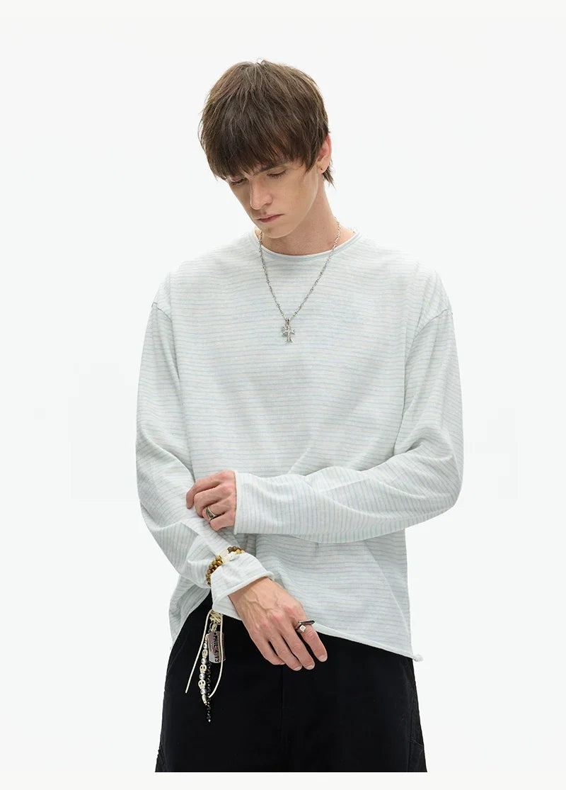 Tidal Stripe Layered Long Sleeve Tee