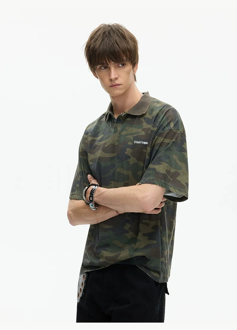 Evergreen Camo Everything Polo Tee