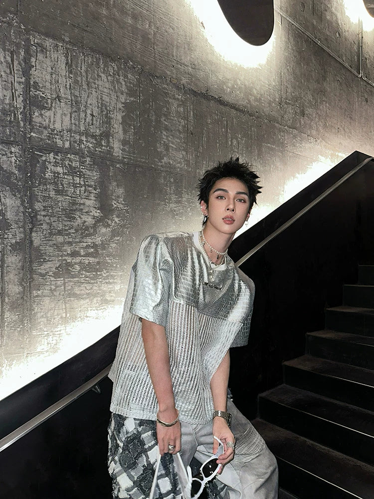 Chrome Grid Splice Panel Tee