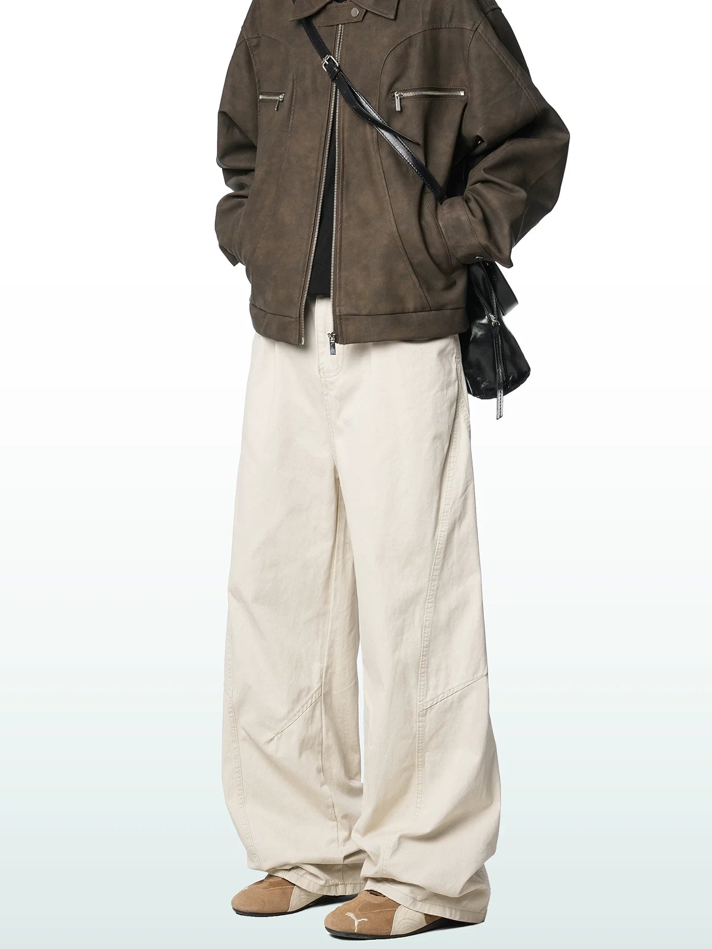 Sage Drift Wide Cargo Trousers