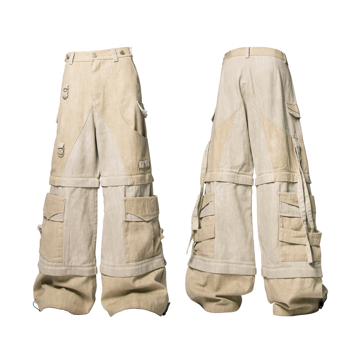 Convertible Panel Cargo Wide Leg Pants - Versatile Comfort for Every Occasion