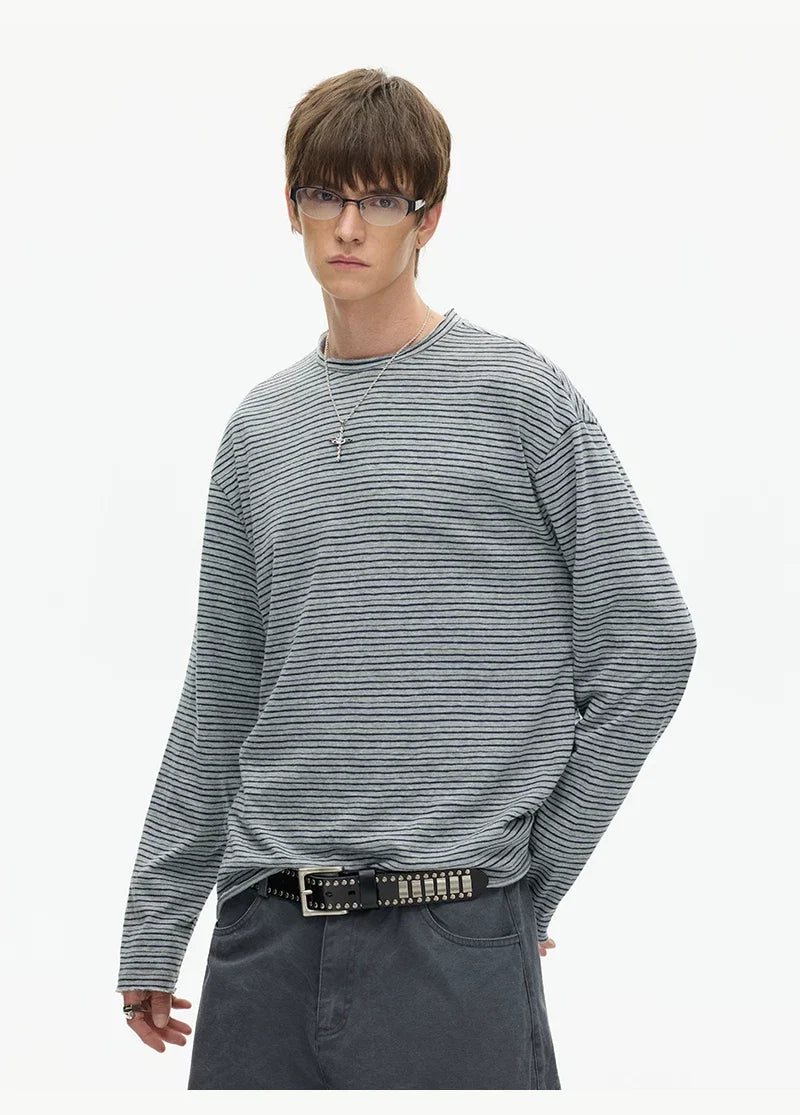 Tidal Stripe Layered Long Sleeve Tee
