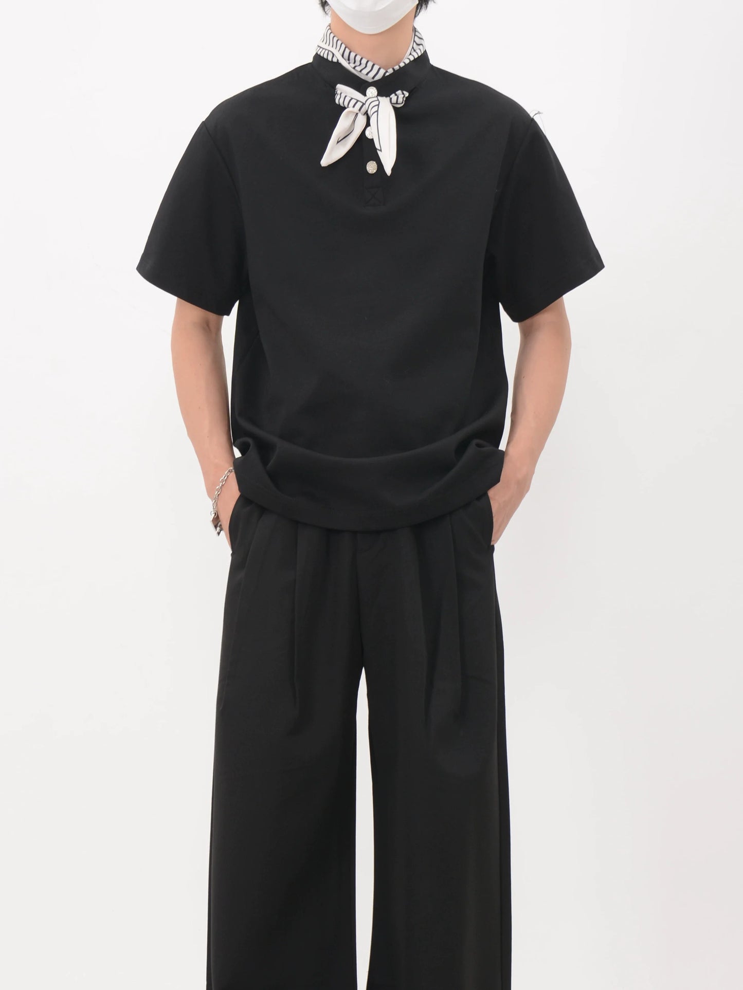 Bandana Placket Polo Tee
