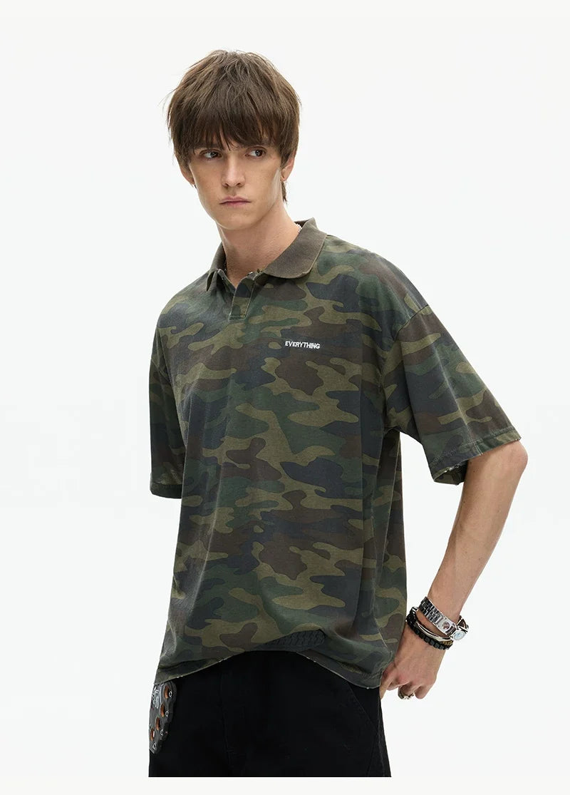 Evergreen Camo Everything Polo Tee