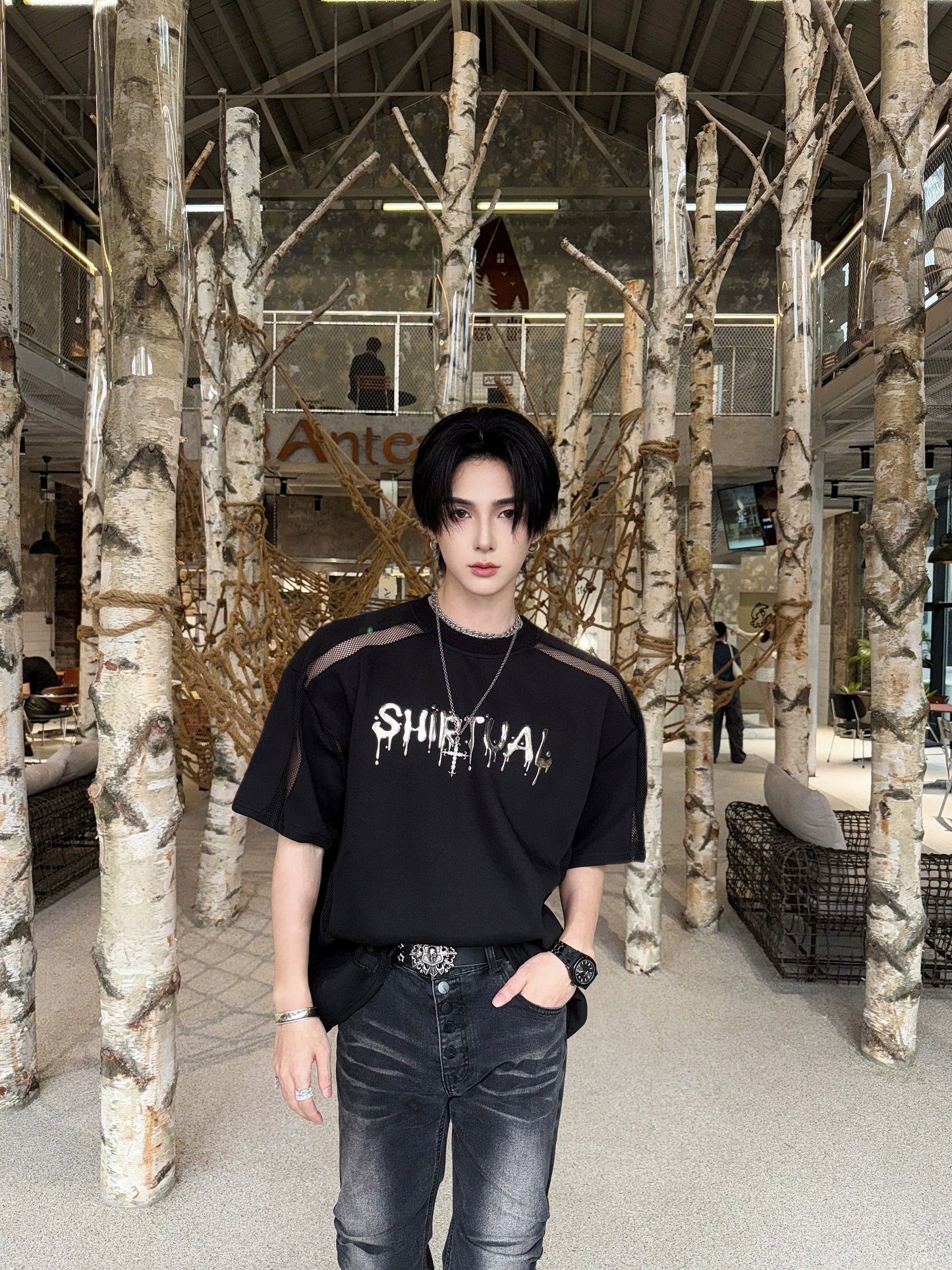 Chrome Spirit Mesh Ritual Tee