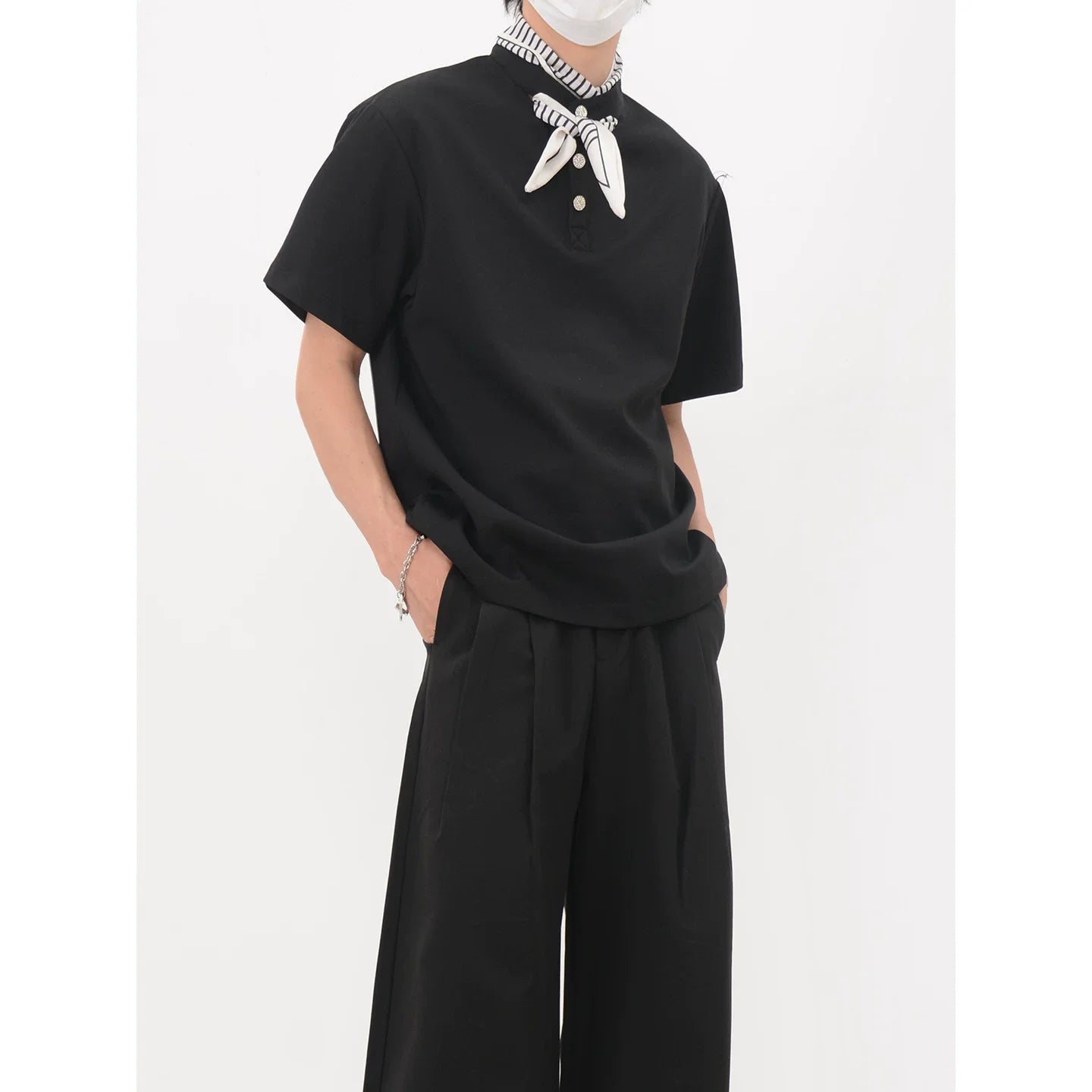 Bandana Placket Polo Tee