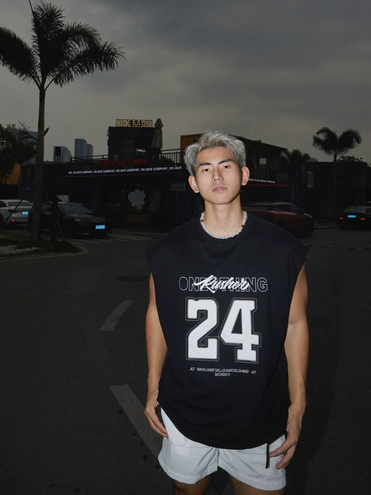 Sleeveless Graphic Muscle Tee