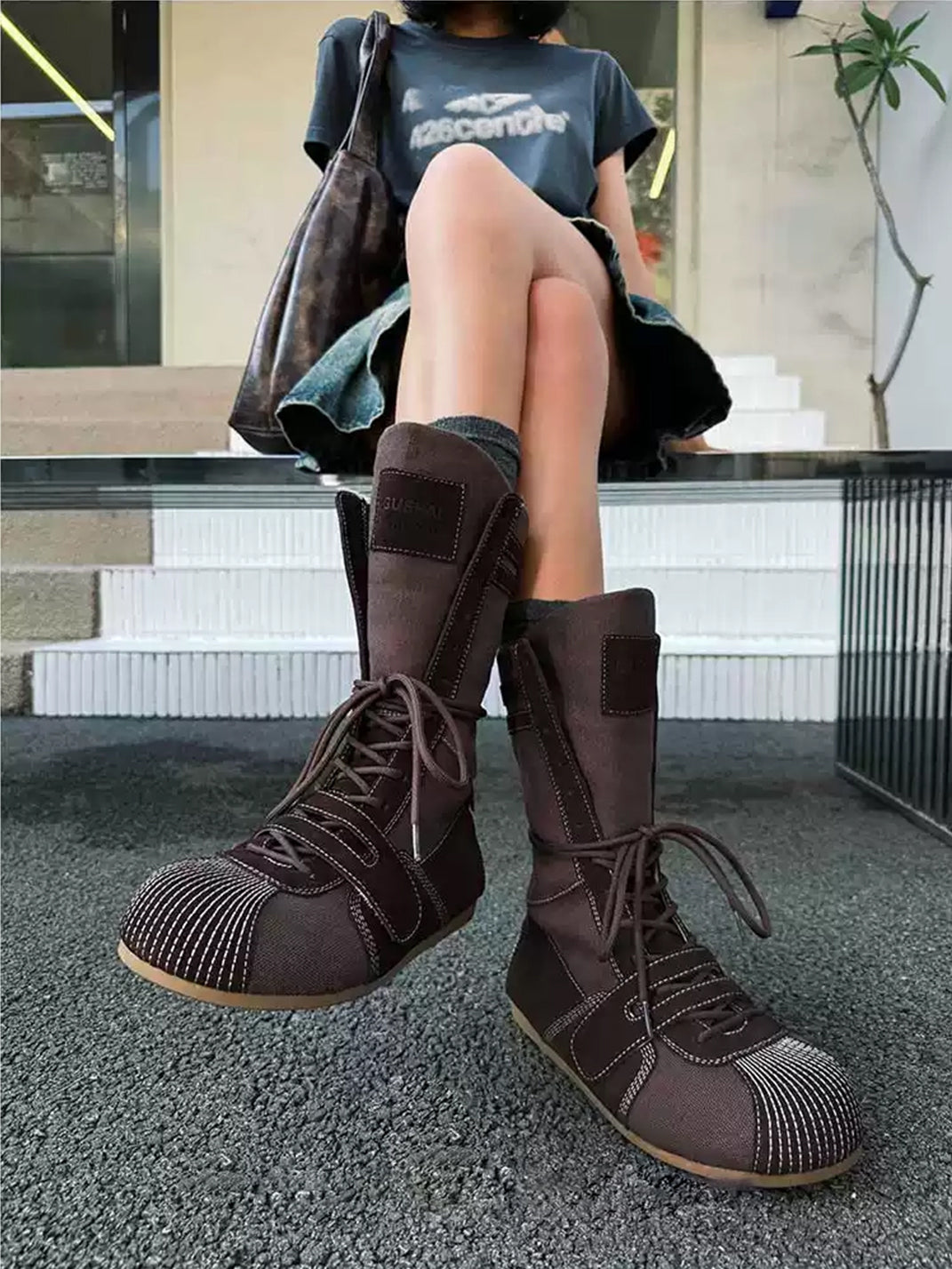 Black Knockout Pro Hybrid Velcro Boxing Trainer Boots - Skipkicks