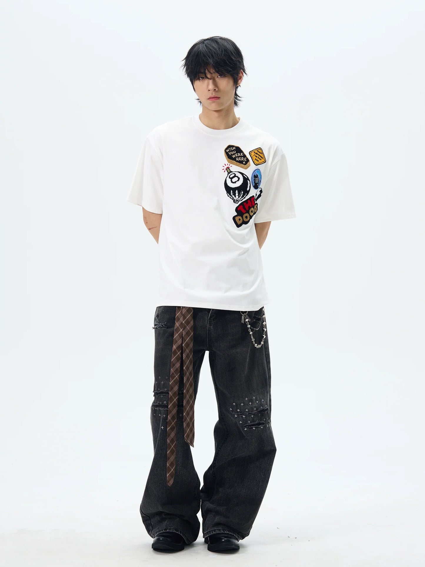 Graphic Patch "THE DOODS" T-Shirt