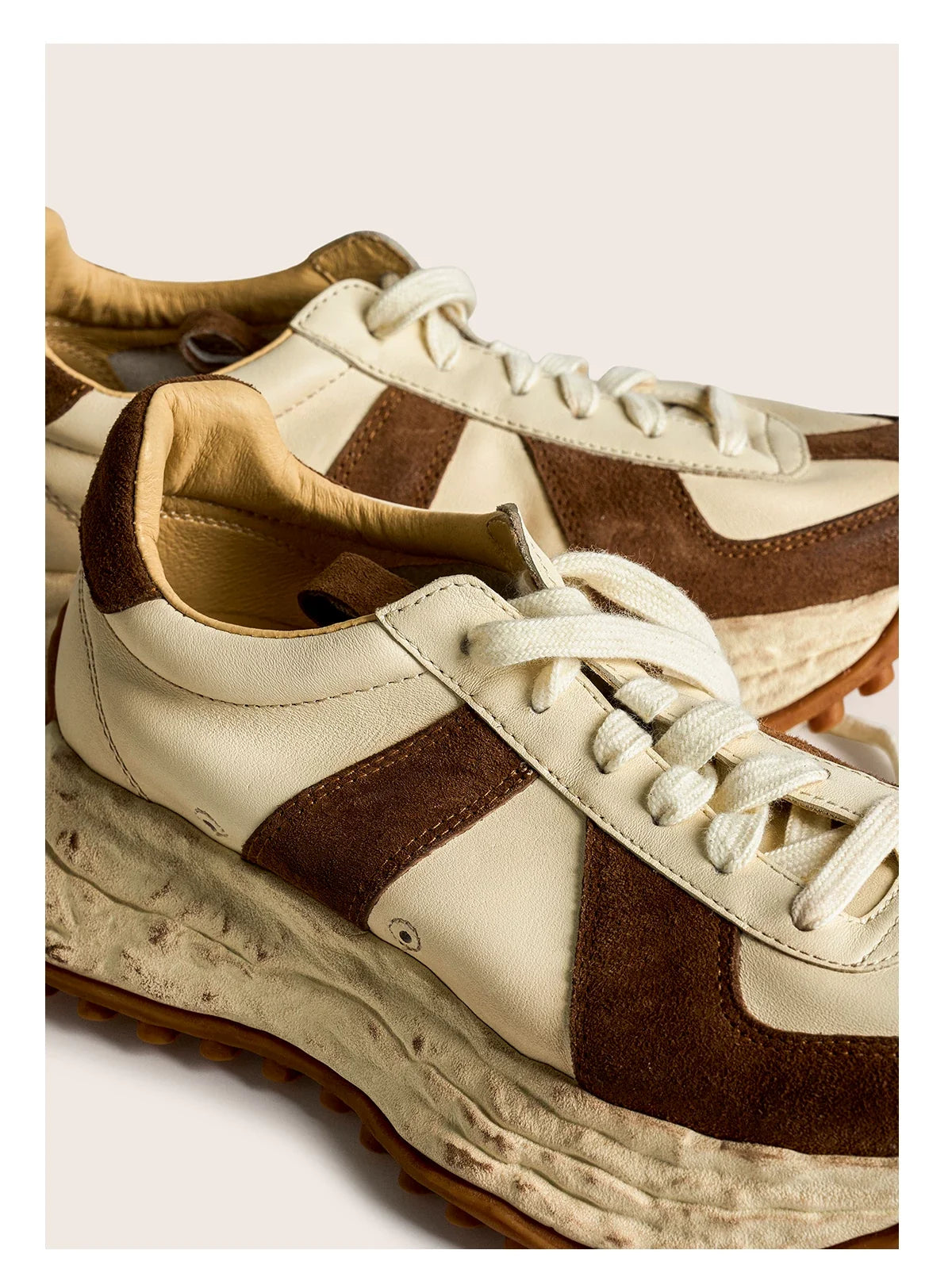 Retro Trail Leather Sneakers - Skipkicks