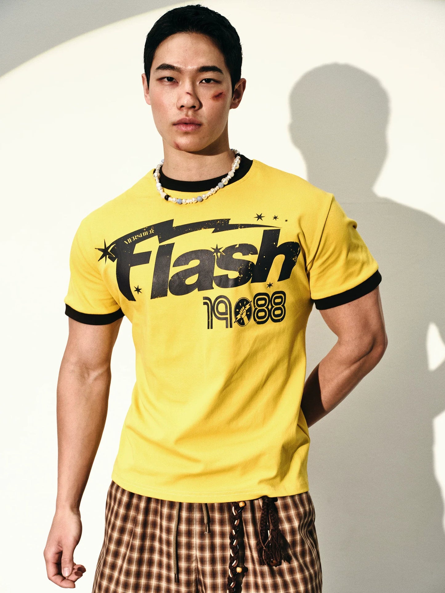 Flash 1988 Yellow Ringer Graphic Tee