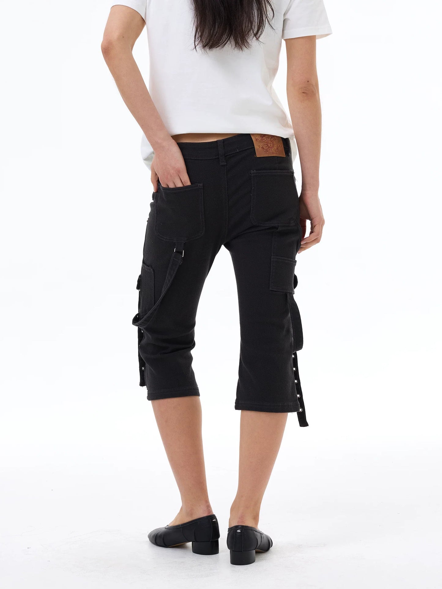 Midnight Strap Cargo Capris