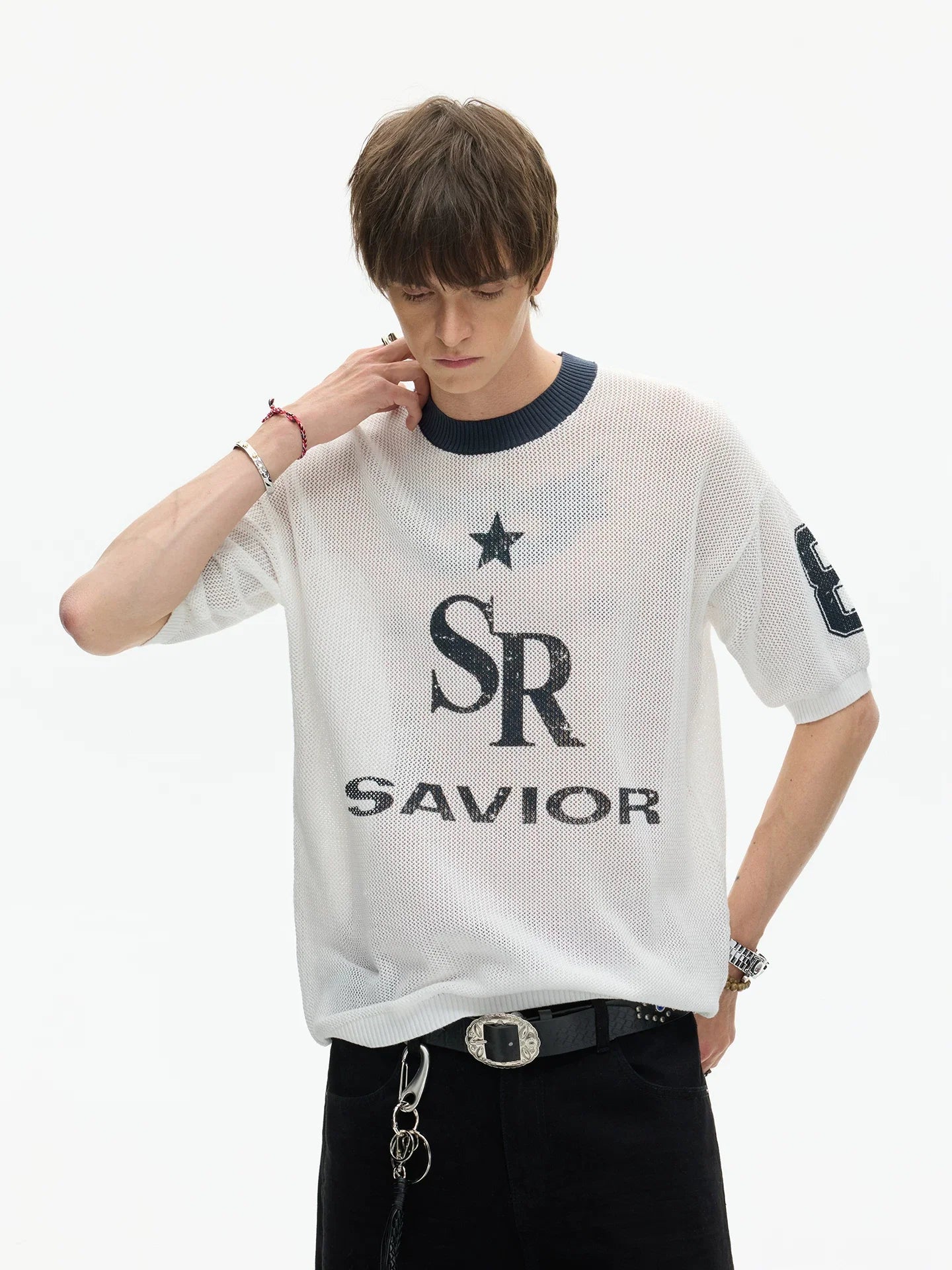 Star Savior Mesh Varsity Tee
