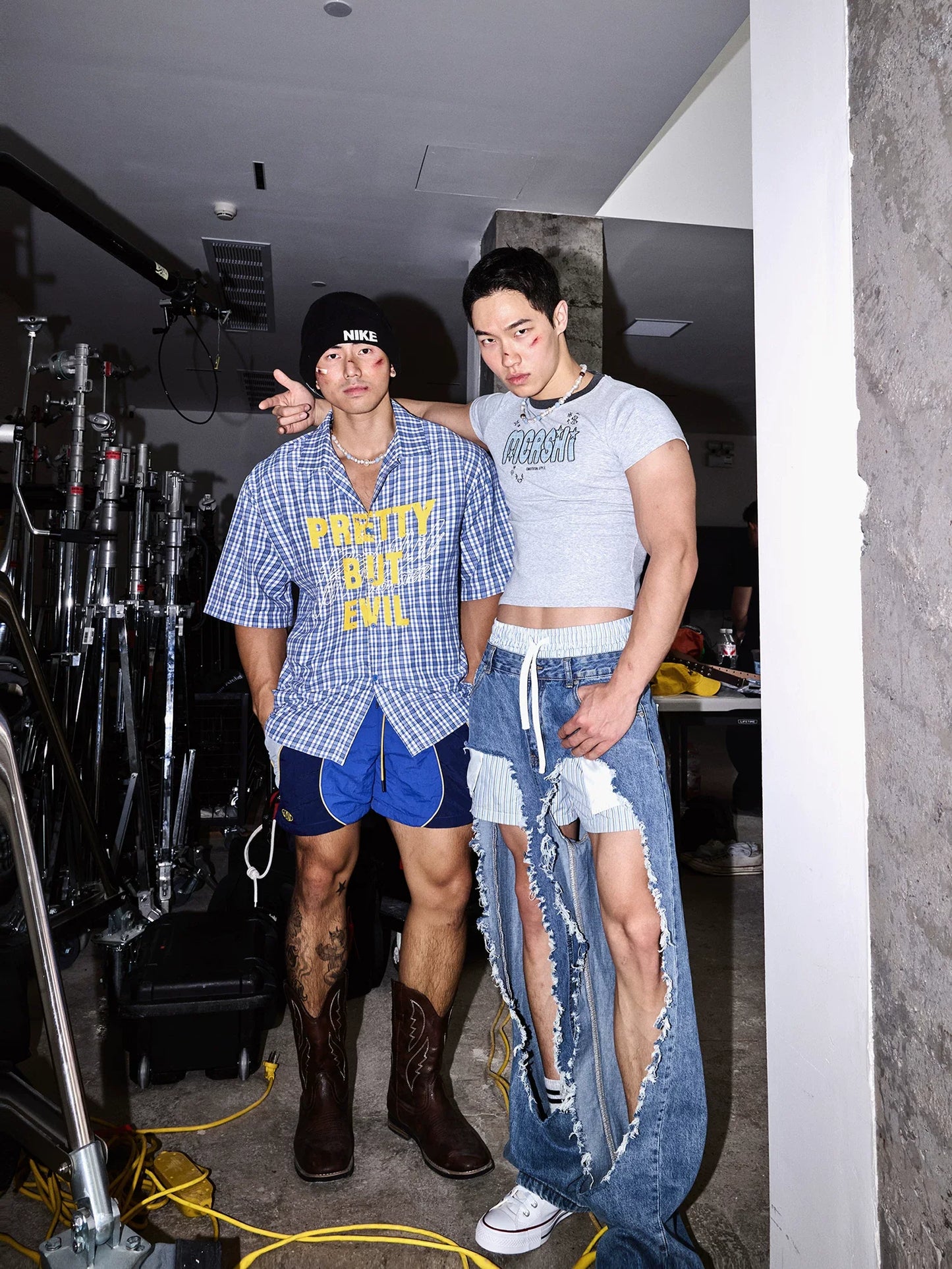 Heather Grey Fitted Graphic Tee