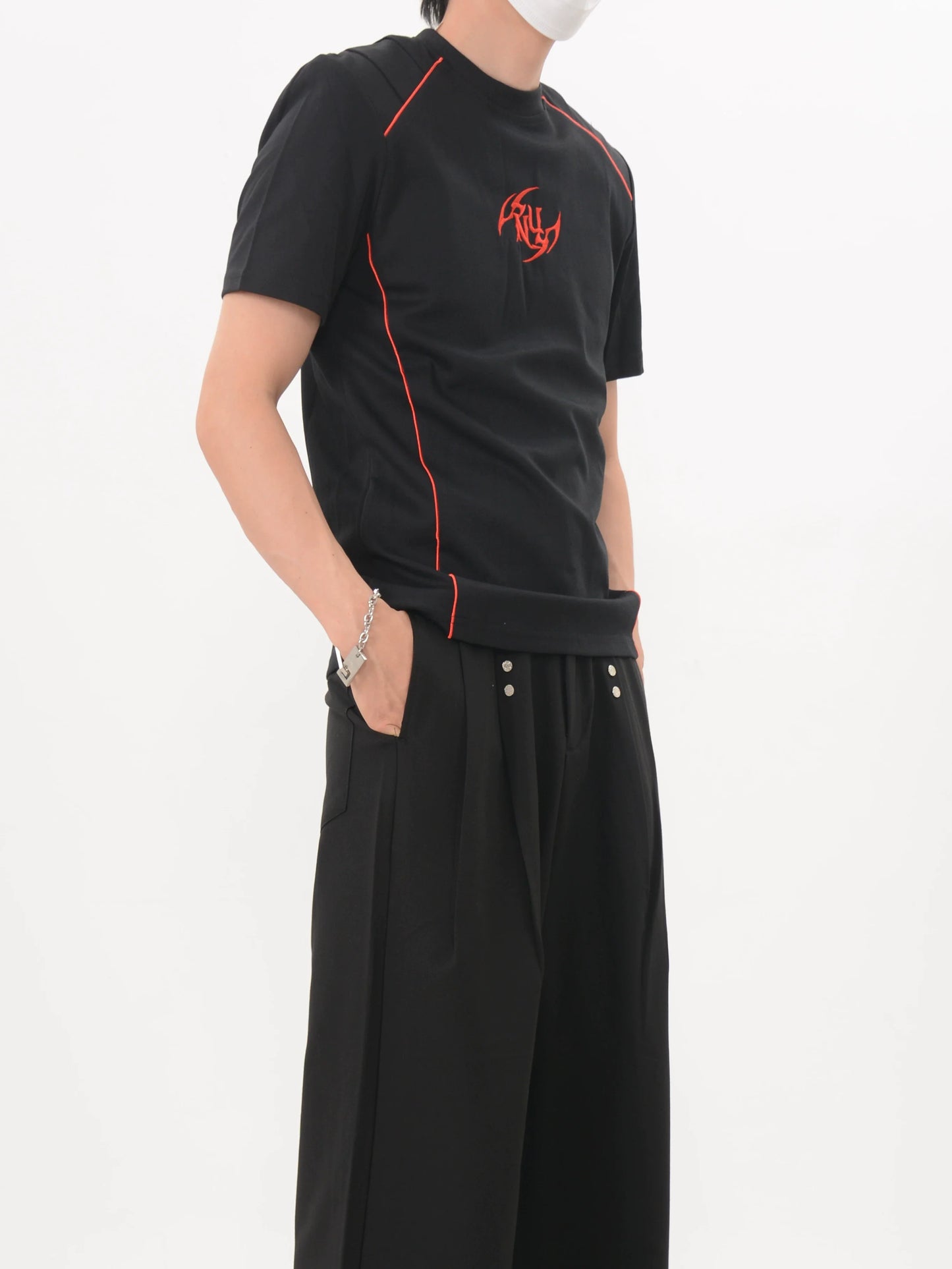 Crimson Circuit Fitted Tee
