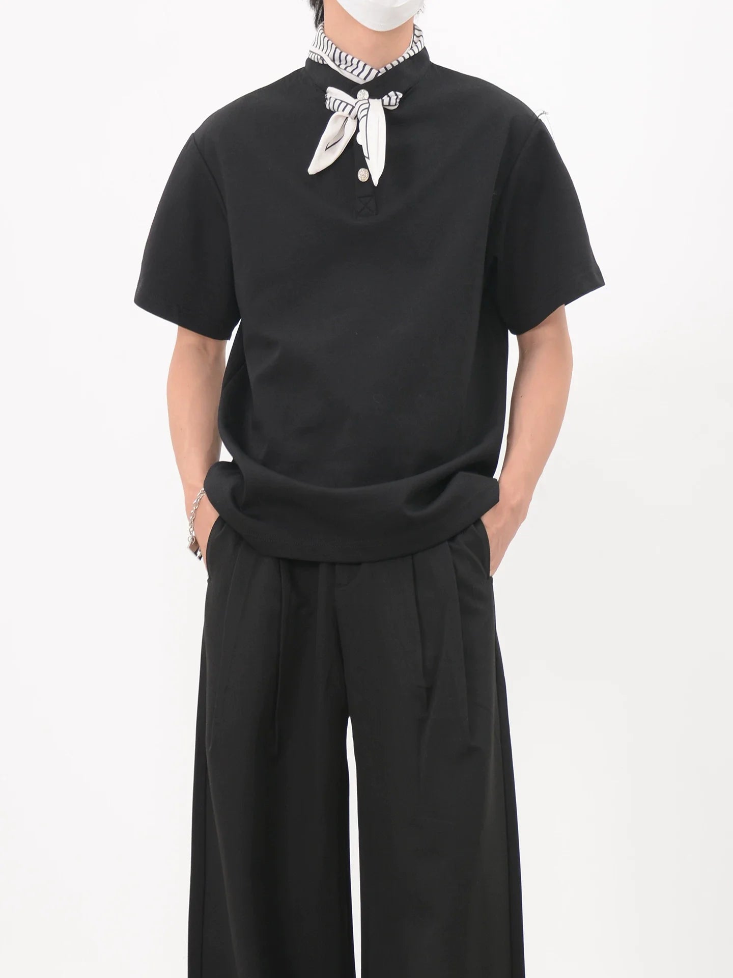Bandana Placket Polo Tee