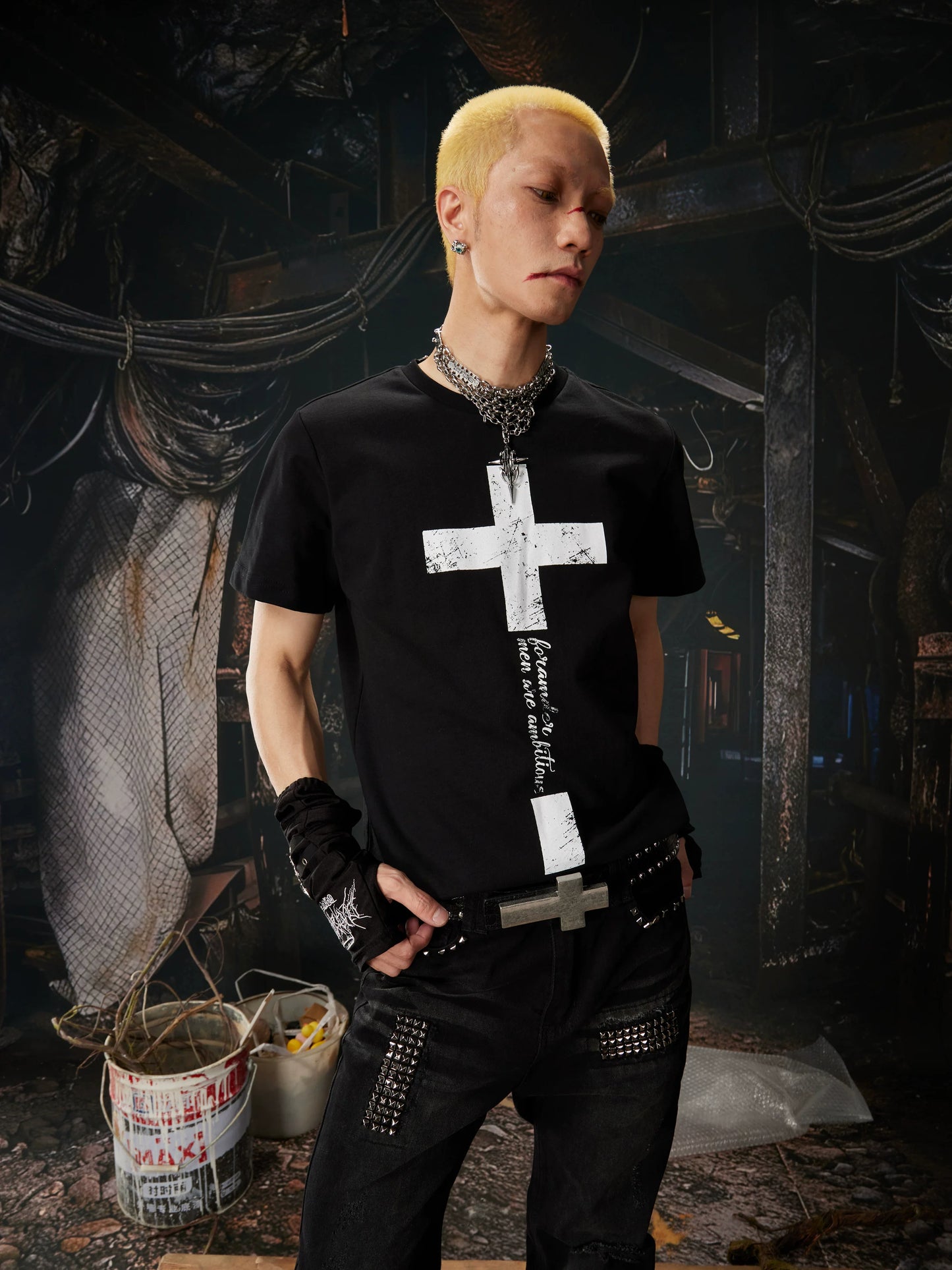 Sanctum Script Cross Graphic Tee