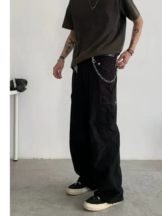 Relaxed Straight Leg Cargo Pants