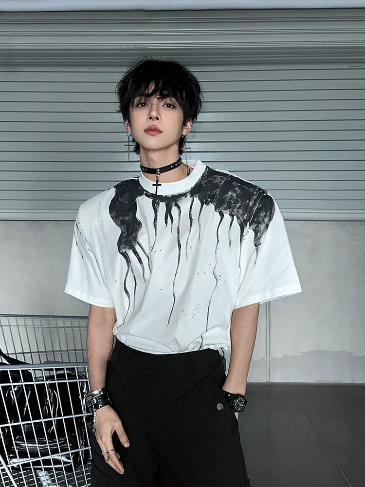Drip Print Oversized T-Shirt