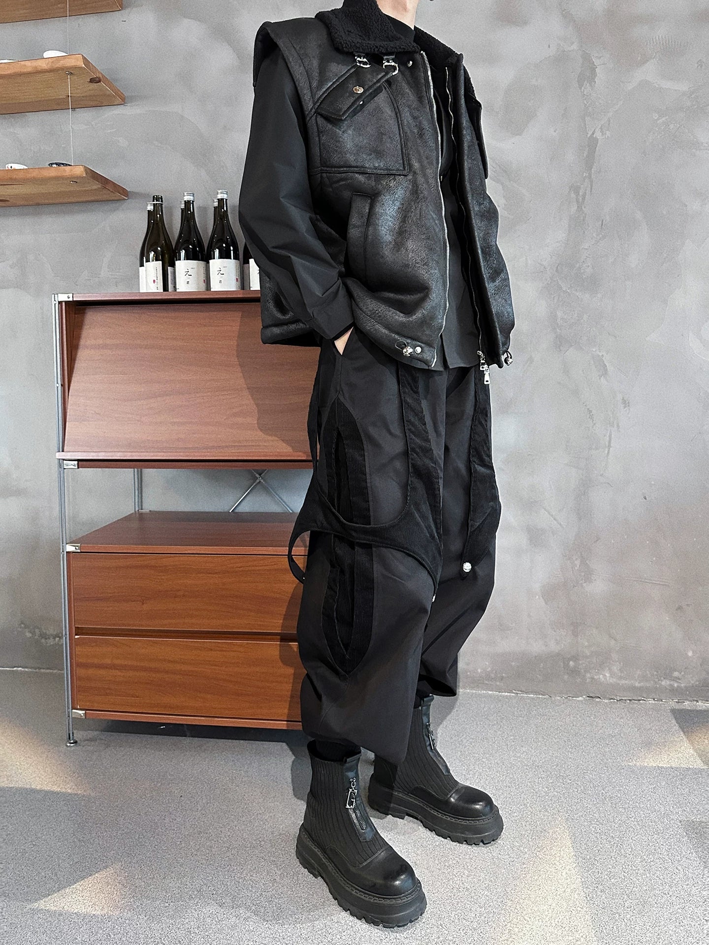 Dune Havoc Draped Panel Cargo Trousers | Sculpted Techwear Style