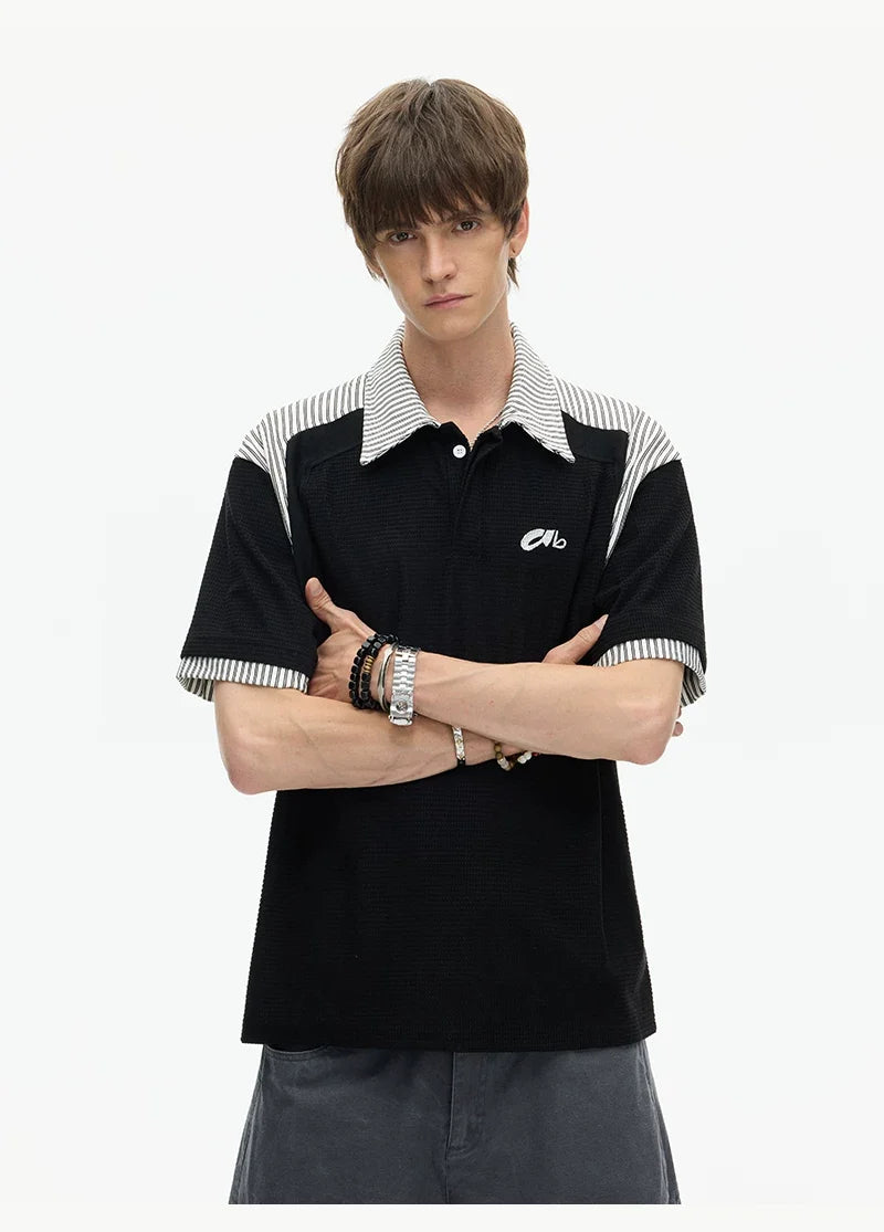 Stripe Collar Club Polo Tee