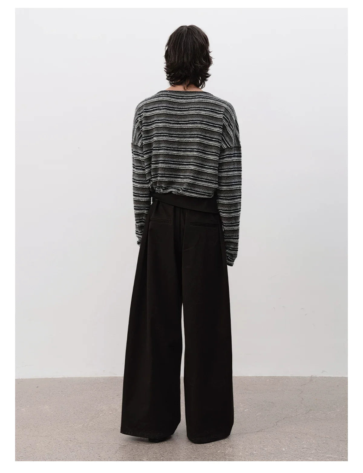 Textured Stripe Relaxed Knit Top