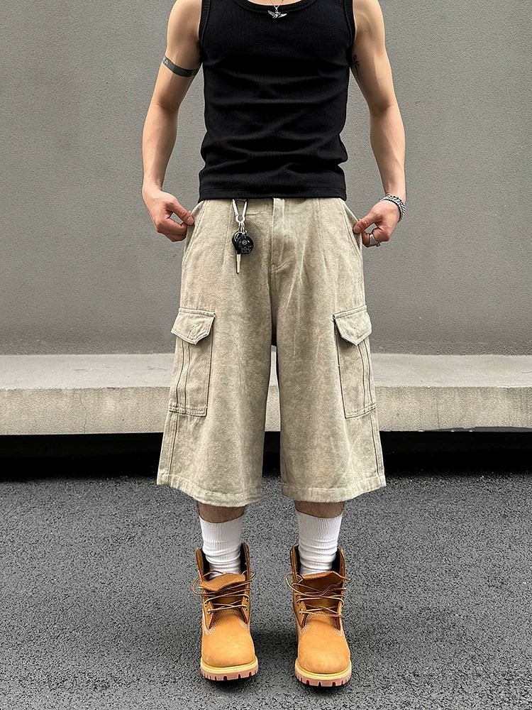 Stonewash Cargo Shorts for Comfortable Summer Style