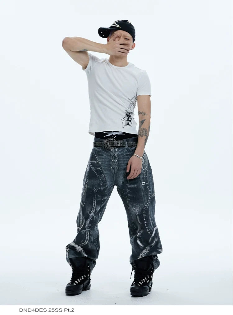 Tattoo Graphic Fitted T-Shirt
