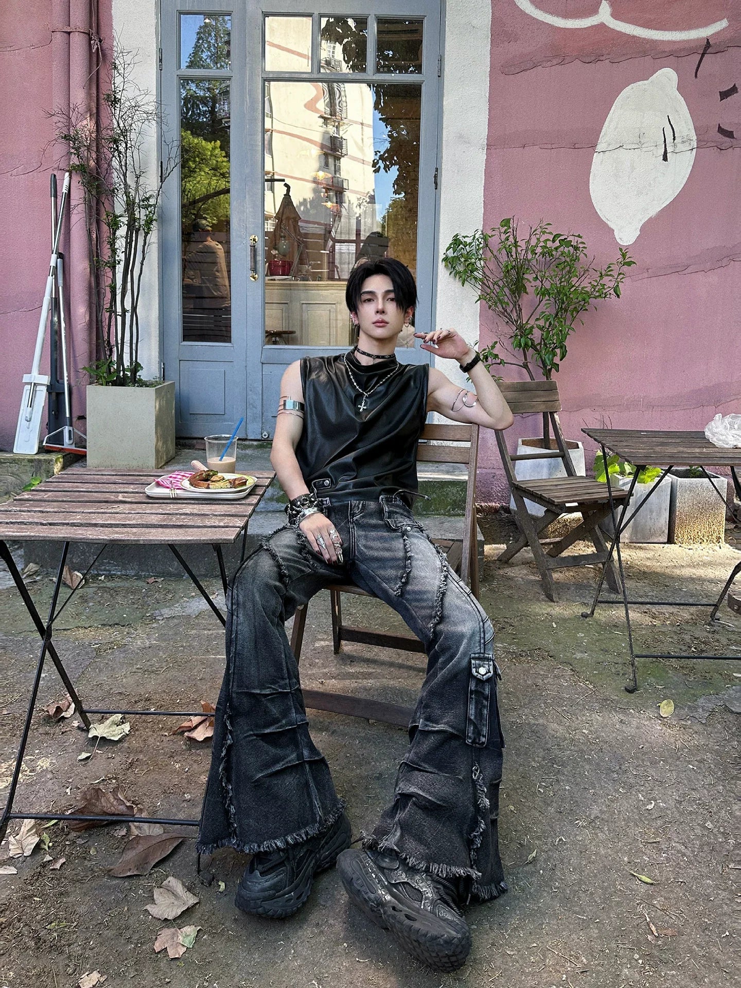 Ravaged Eclipse Shredflare Cargo Jeans