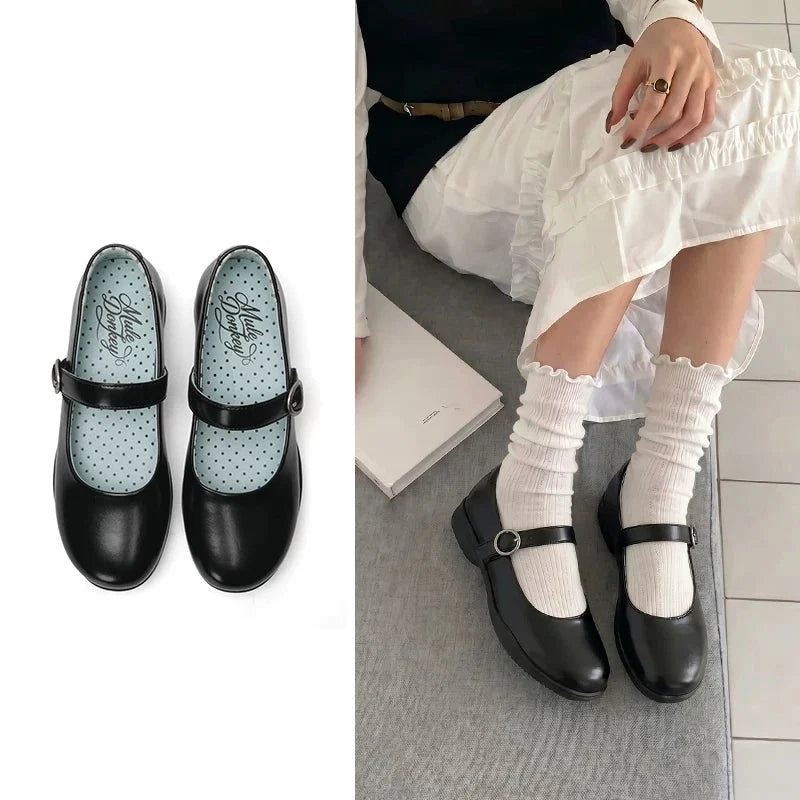 Mint Dot Mary Jane Flats - Skipkicks
