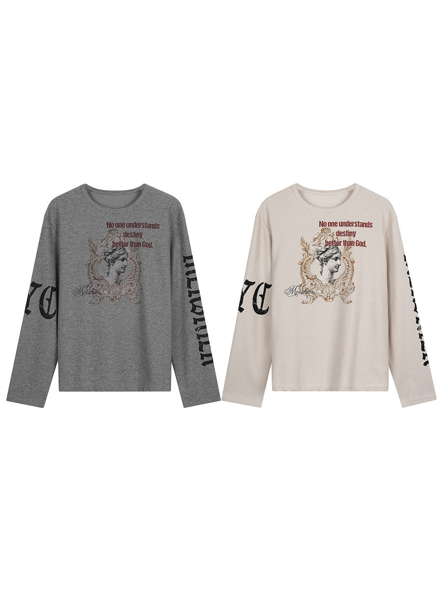 Men's Waffle Oversized Long-Sleeve Tee