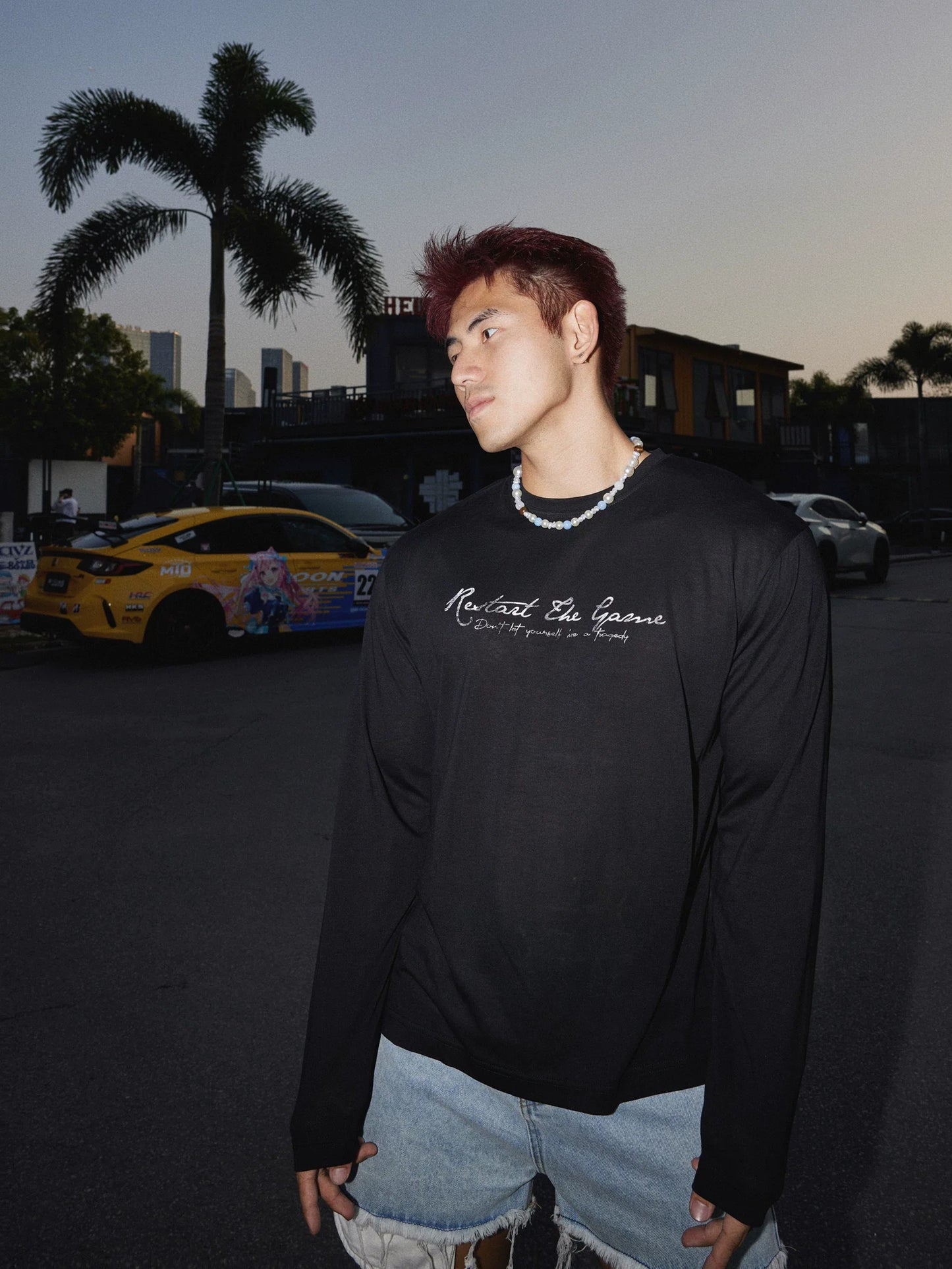 Midnight Reset Script Long Sleeve Tee