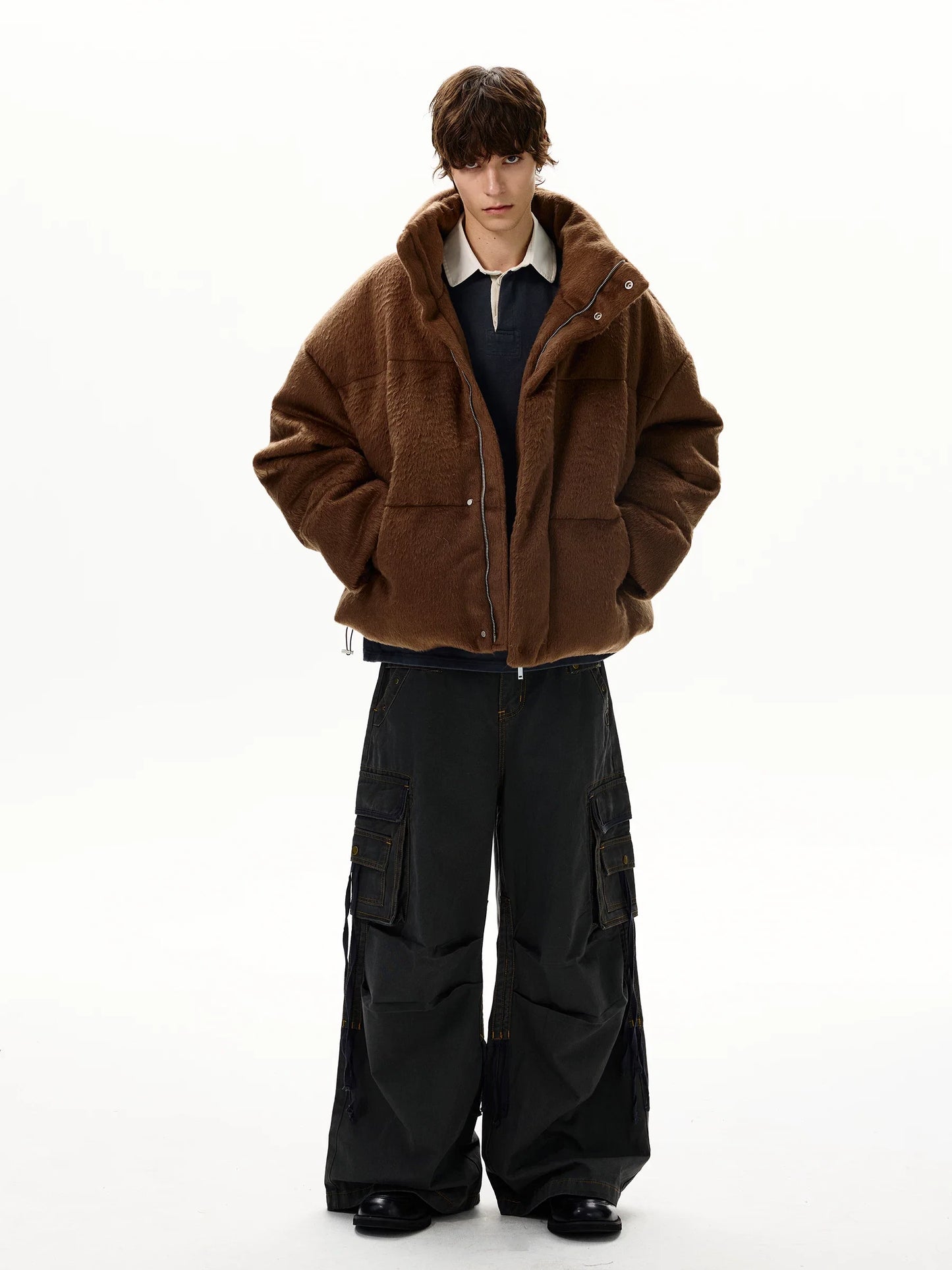 Astro Deck Wide‑Leg Strap Cargo Jeans