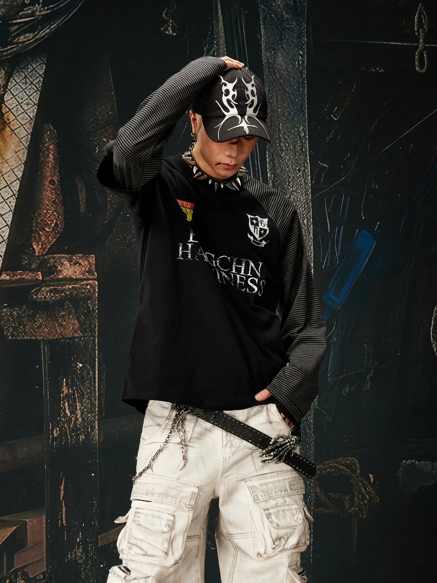 Ironcrest Varsity Striped Sleeve Longsleeve