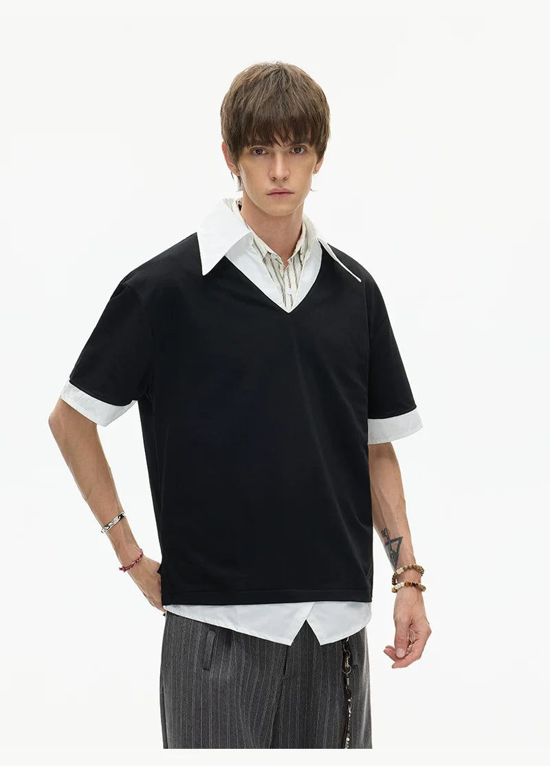 Frost Layered Collar Polo Tee