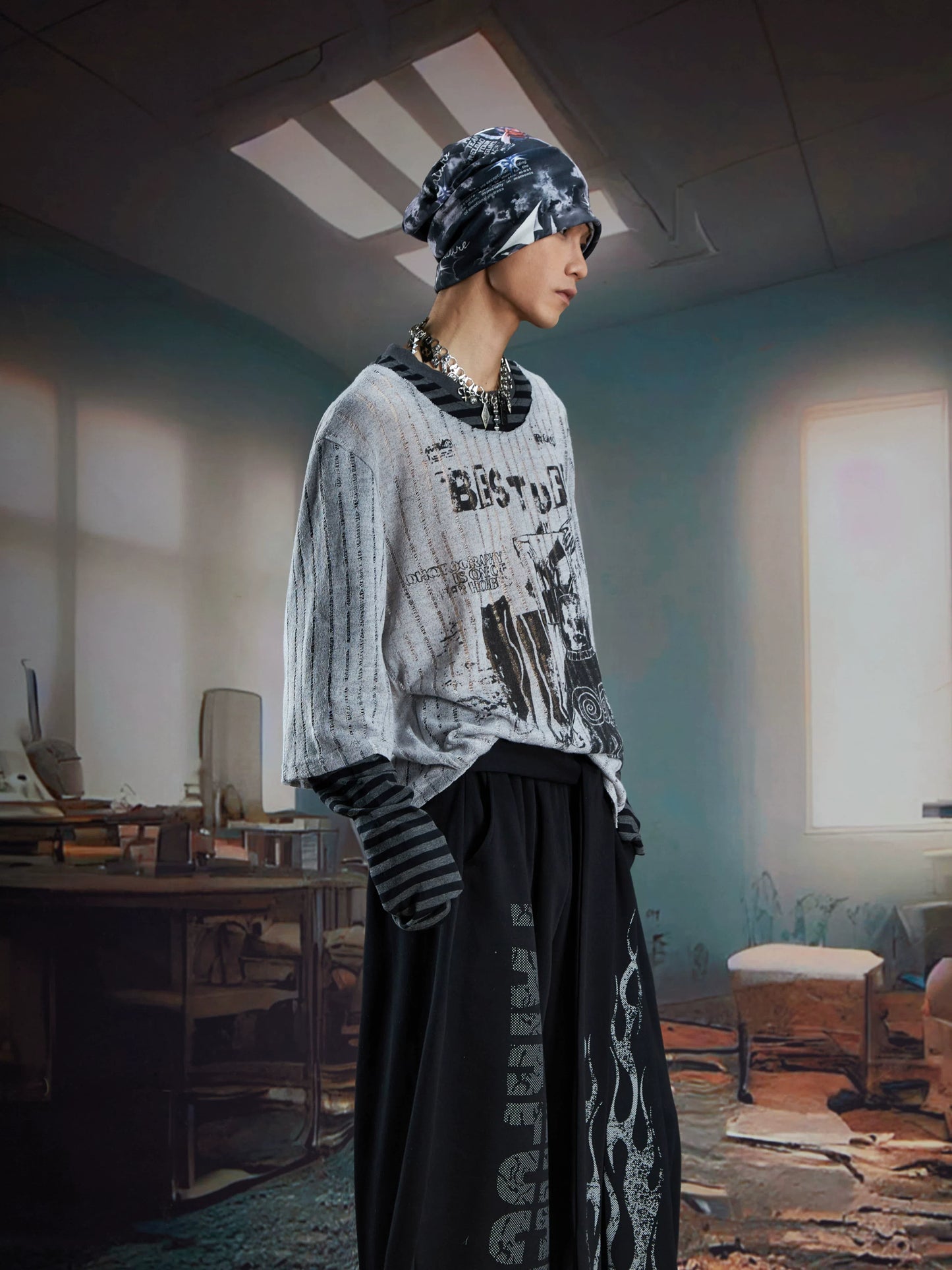 Beststuff Phantom Stripe Layered Tee