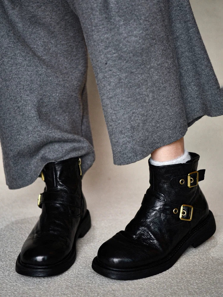 Double Buckle Lamb Boots - Skipkicks