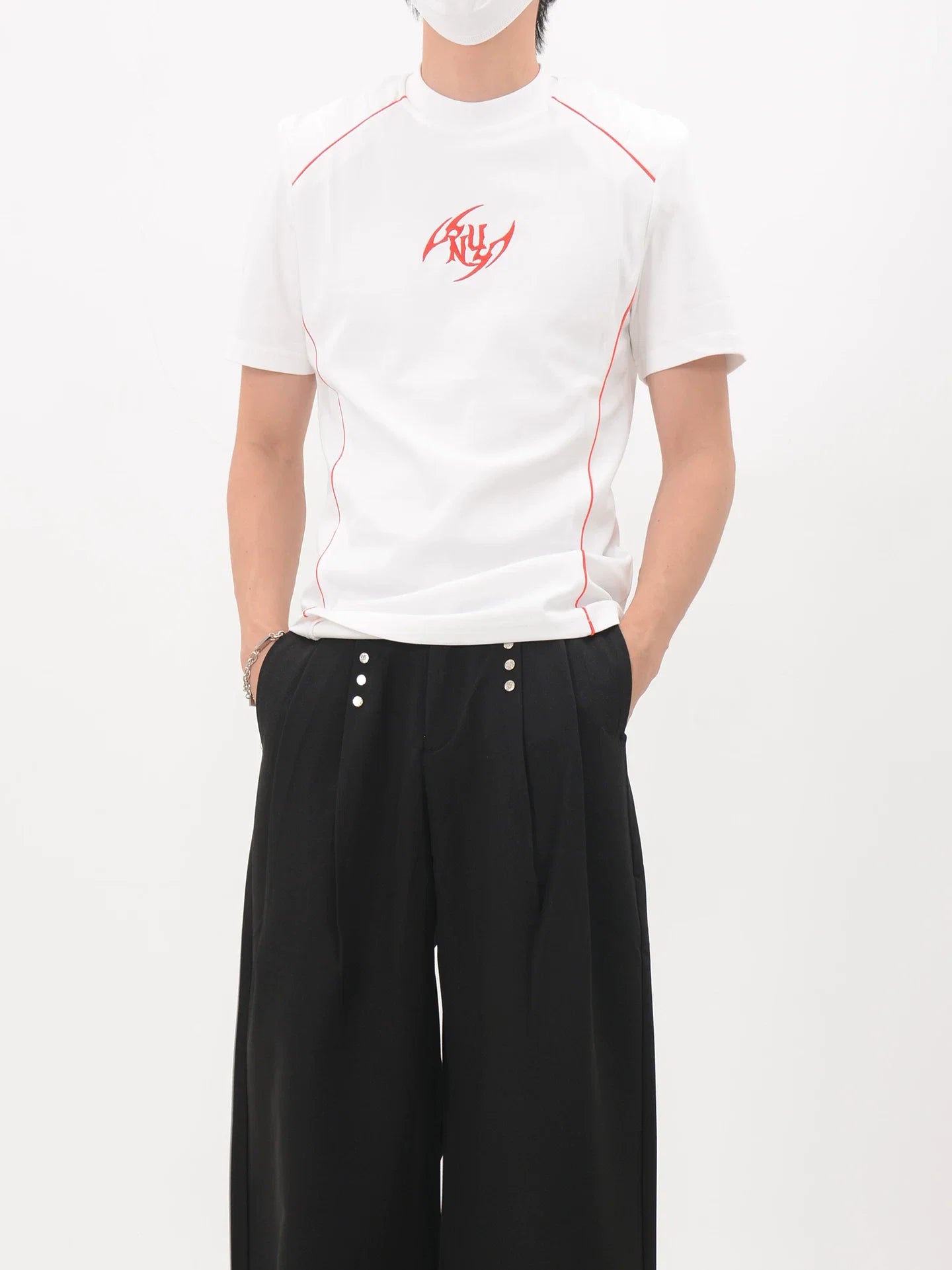 Crimson Circuit Fitted Tee