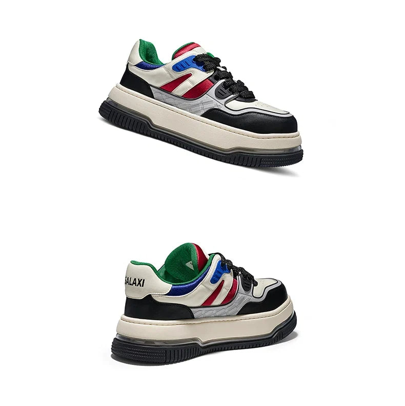 Retro Colorblock Platform Sneakers - Skipkicks