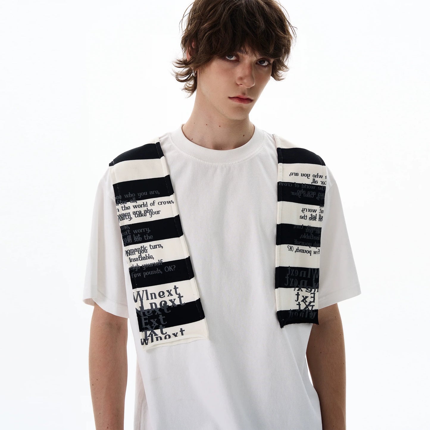 Graphic Stripe Patchwork Tee