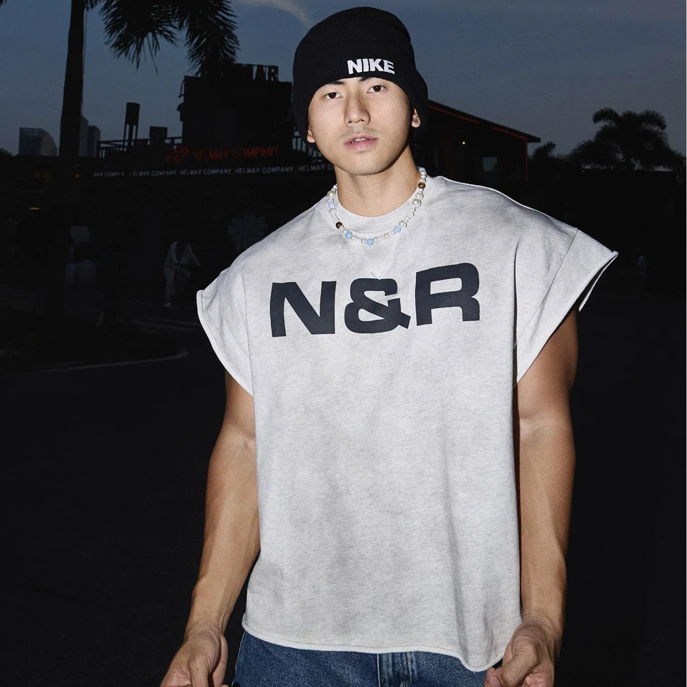 Neon Surf Oversized Muscle Tee
