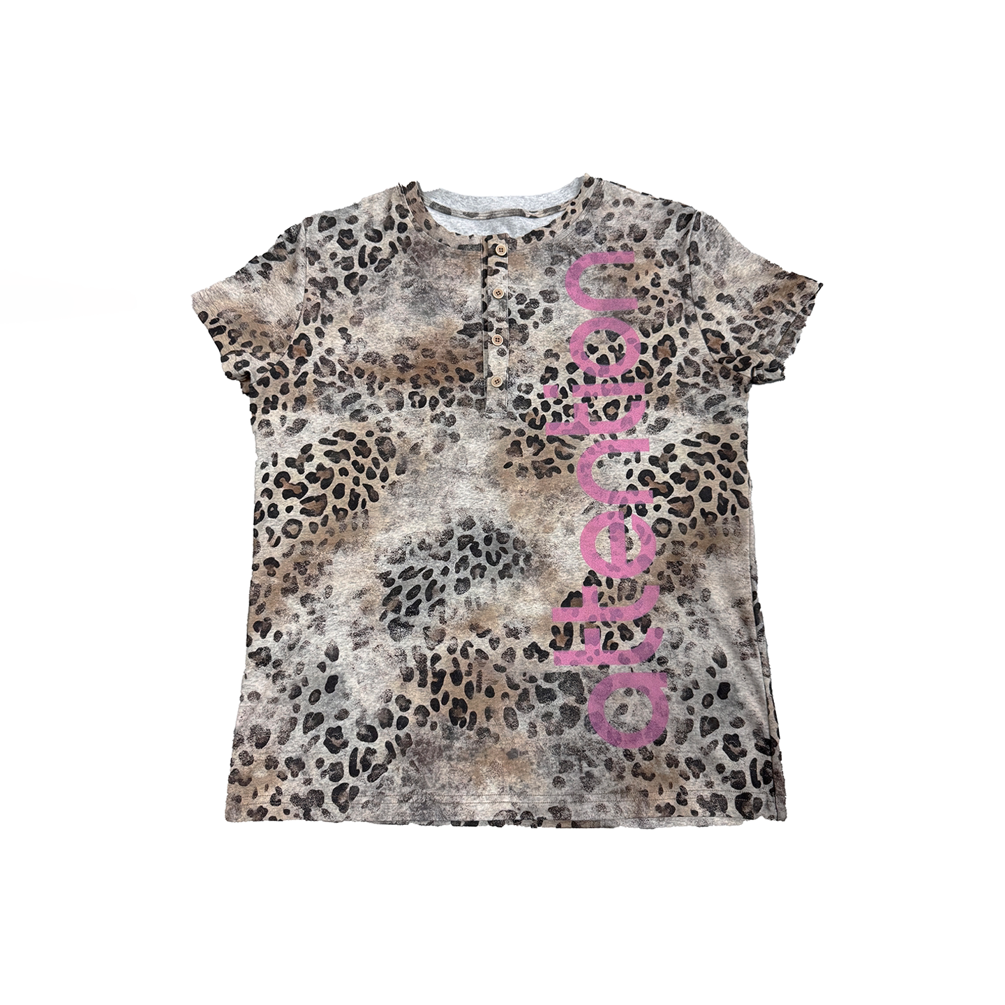 Attention Leopard Henley Tee