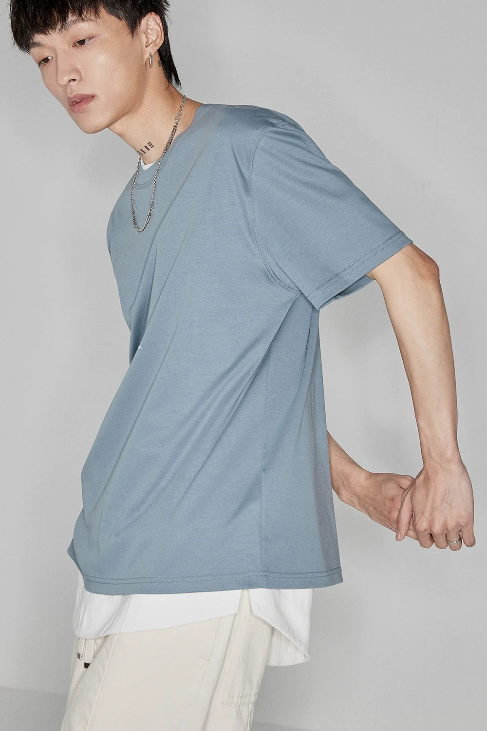Color Block Letter Print Standard Tee