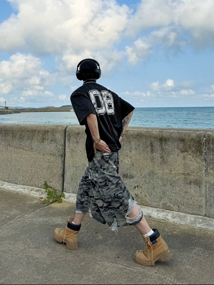 Tropic Noir Mesh Jersey Tee