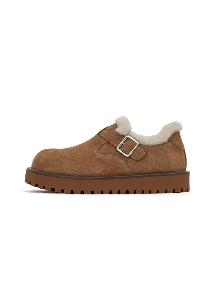 Shearling Buckle Clogs - Skipkicks