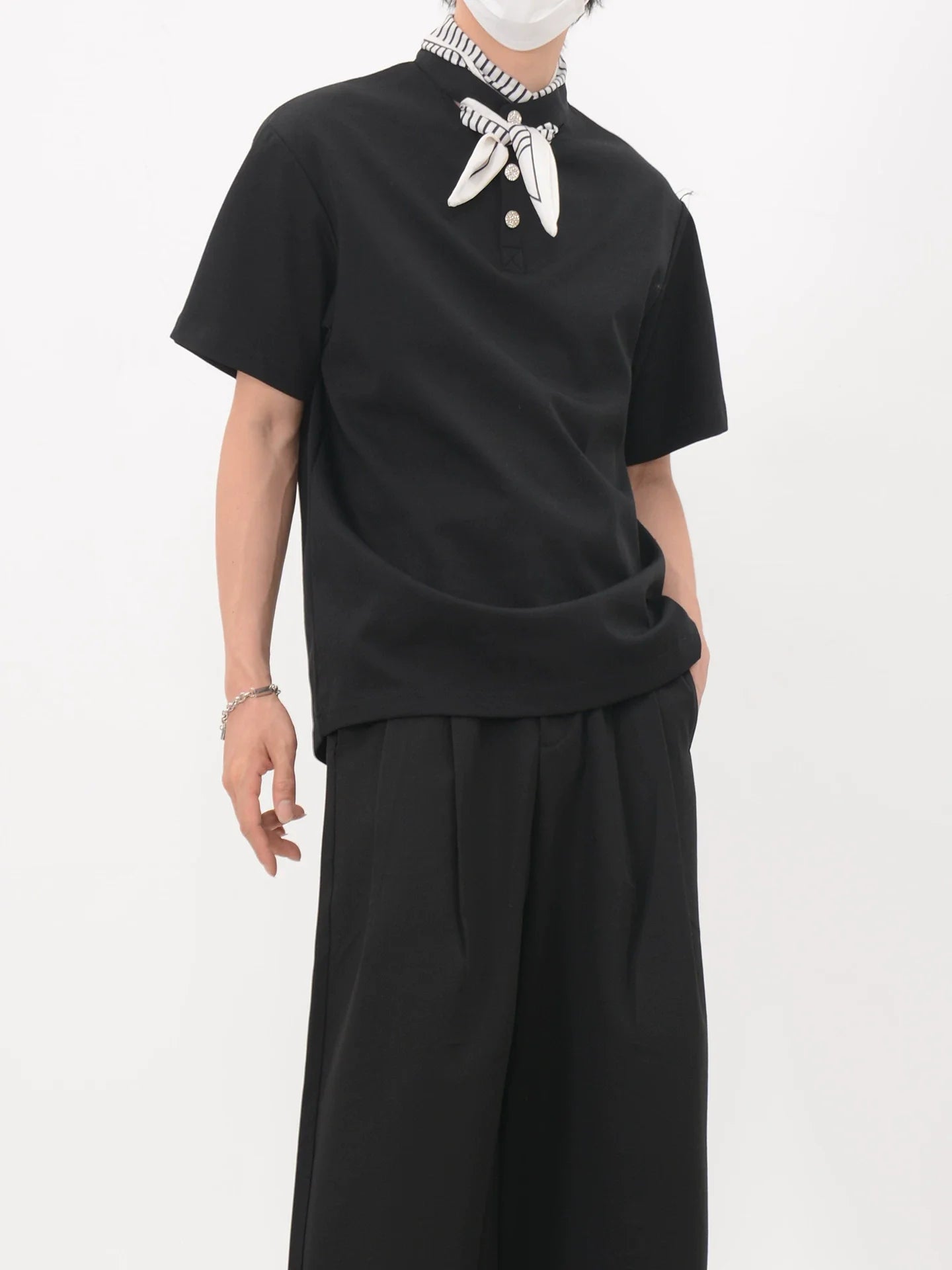 Bandana Placket Polo Tee