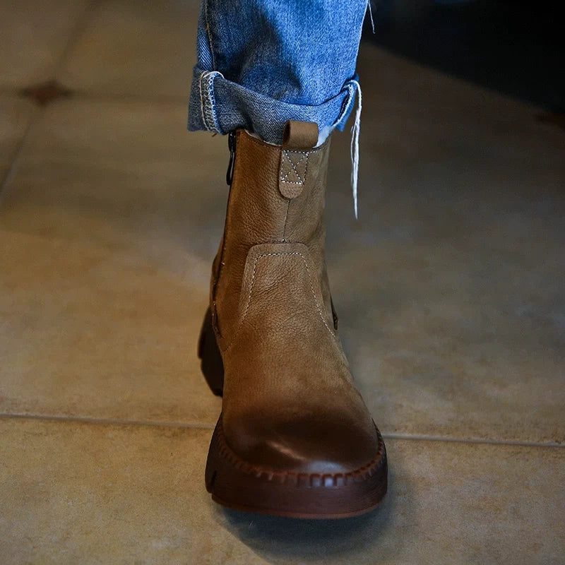Fur Lined Brown Winter Boots - Skipkicks