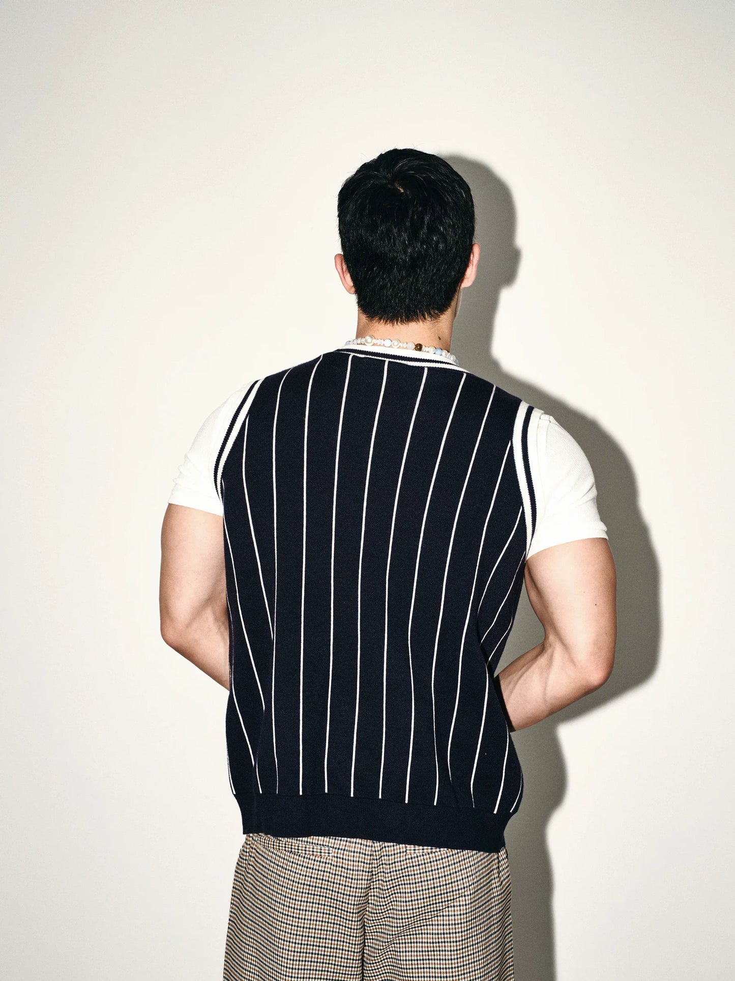 Pinstripe Knit Jersey Top